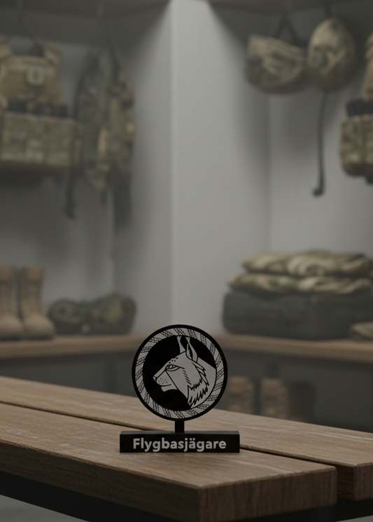 Flygbasjägare Emblem – 3D Printed Insignia