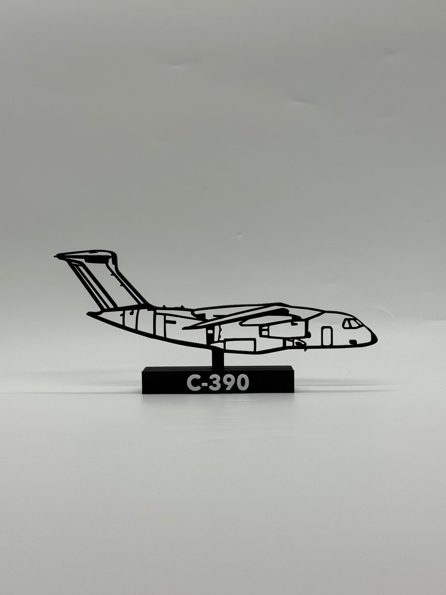 C-390 Millennium Side Silhouette - 3D Printed Model – Embraer Transport Aircraft