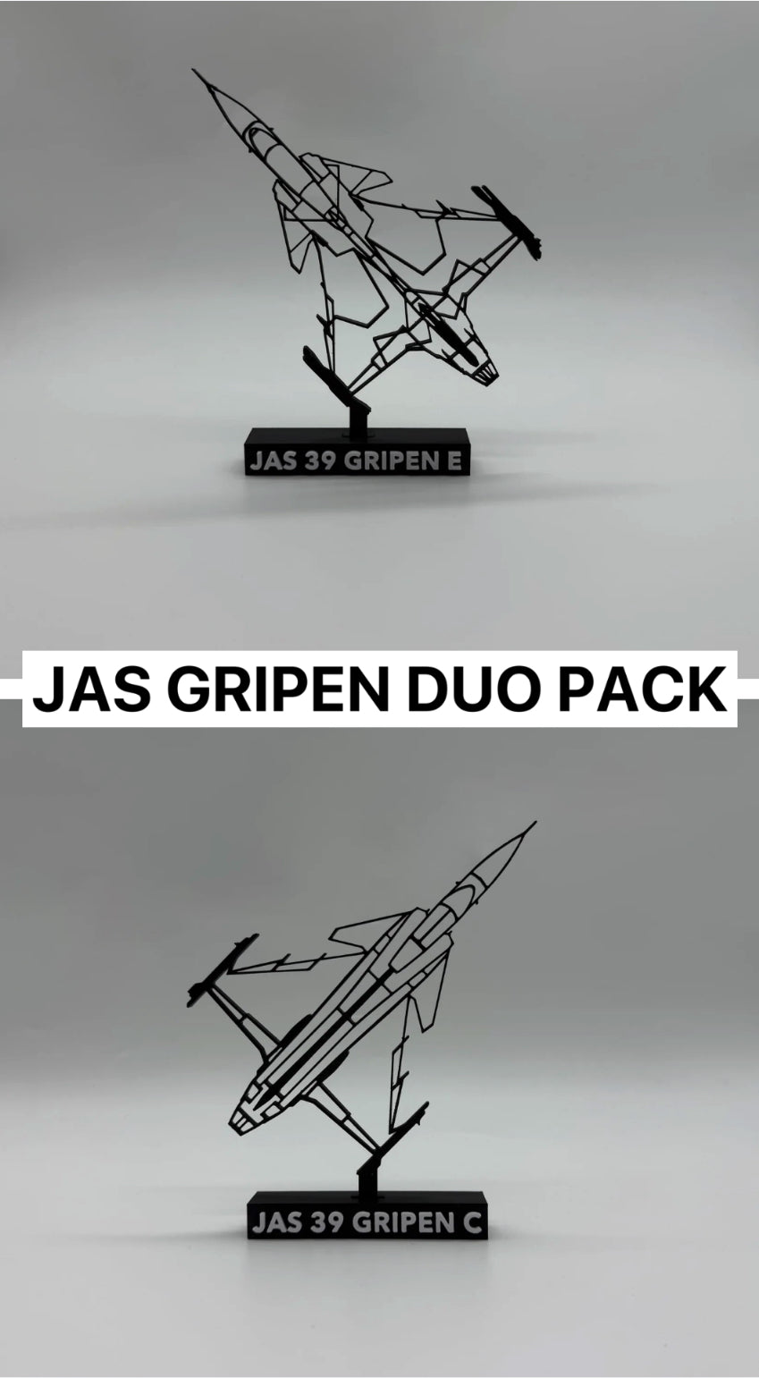 JAS GRIPEN DUO PACK - 3D Printed Scale Model