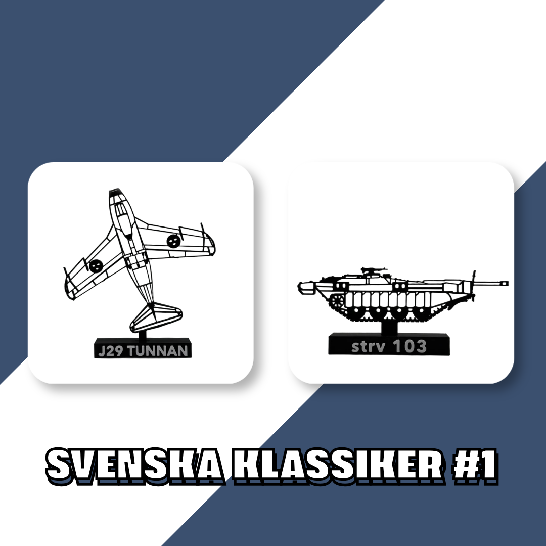 KHP Svenska klassiker #1 – Tunnan + Stridsvagn 103 (3D Printed Scale Models)