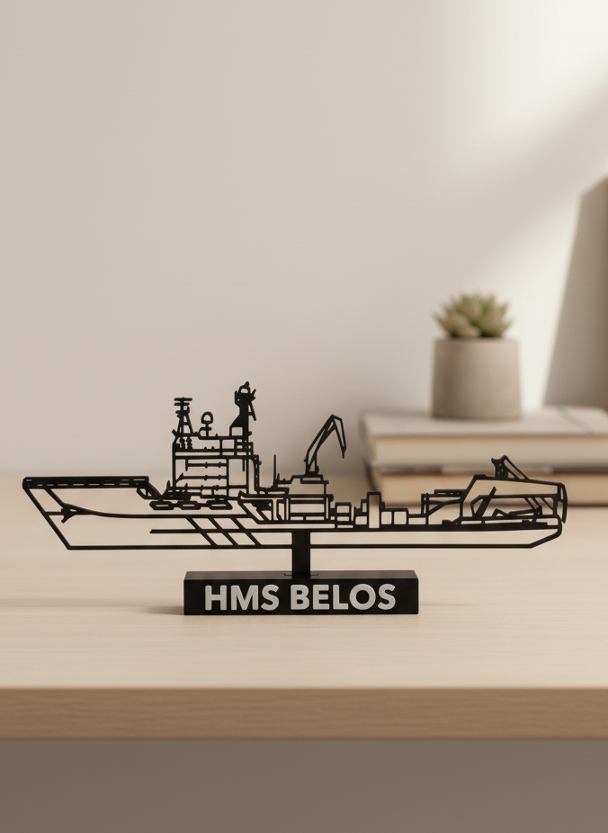 HMS Belos – Swedish Submarine Rescue Vessel - 3D Printed Scale Model