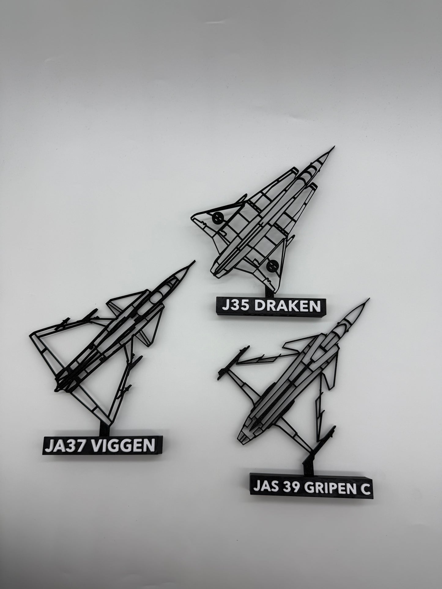 Swedish Fighter Jets - Bundle Pack - 3D Printed Scale Model