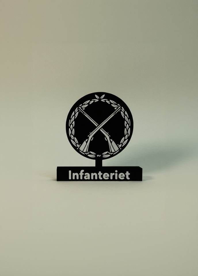 Infanteriet – Swedish Infantry Emblem - 3D printed scale model