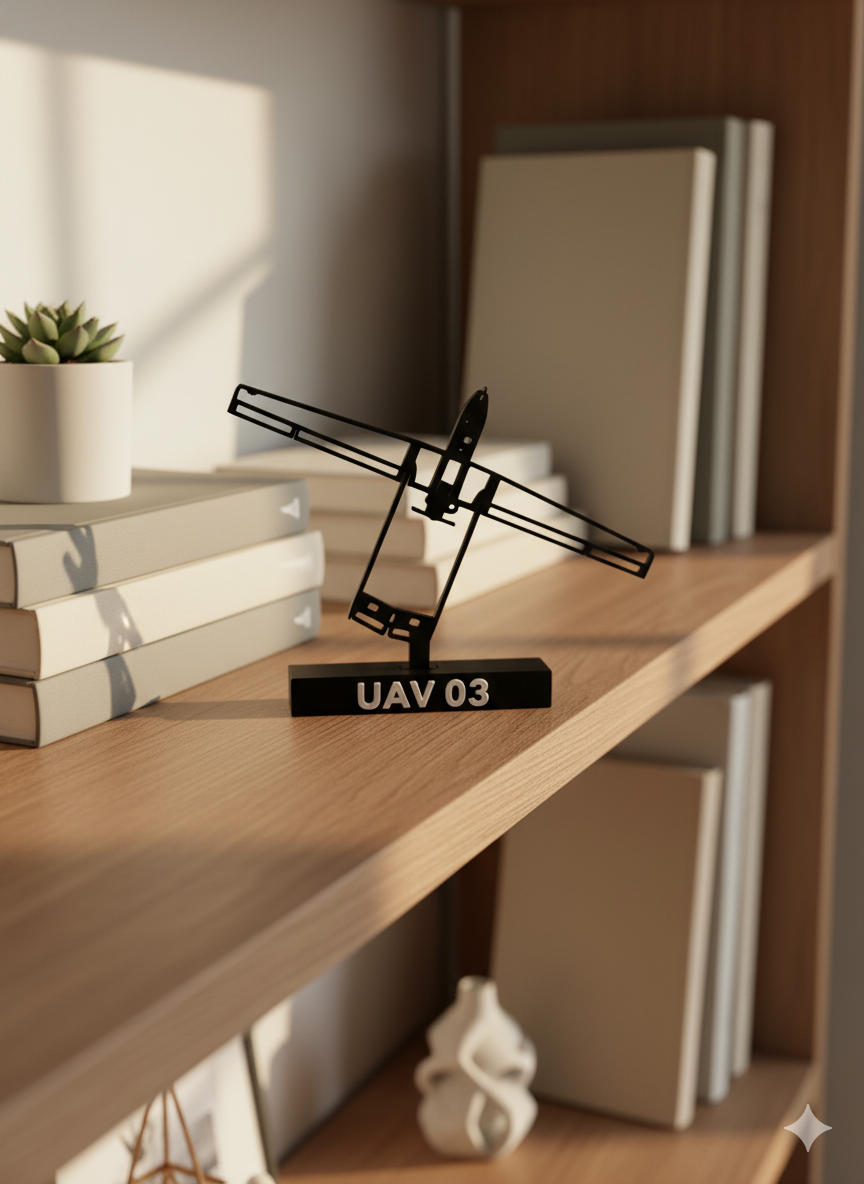 UAV 03 – Swedish Surveillance Drone (3D Printed Model / Silhouette)