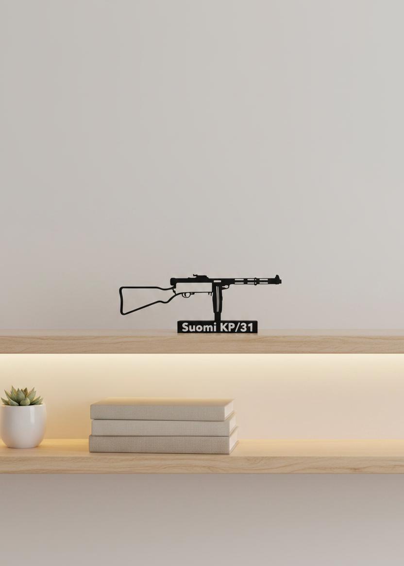 Suomi KP/-31 – Finnish Submachine Gun (3D Printed Model)