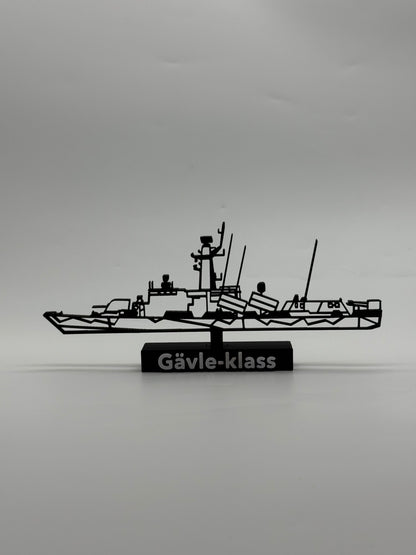 Gävle Class Corvette – Swedish Naval Warship - 3D Printed Scale Model