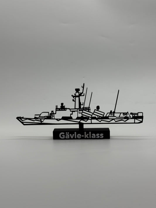 Gävle Class Corvette – Swedish Naval Warship - 3D Printed Scale Model