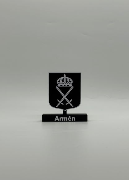 Swedish Army Emblem – Armén (3D Printed)