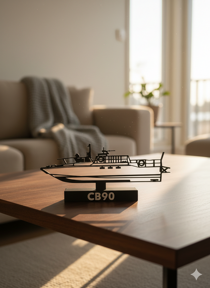 Combat Boat 90 - CB90 - Stridsbåt 90 - 3D Printed Scale Model