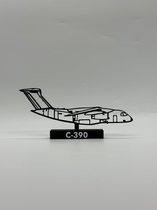 C-390 Millennium Side Silhouette - 3D Printed Model – Embraer Transport Aircraft