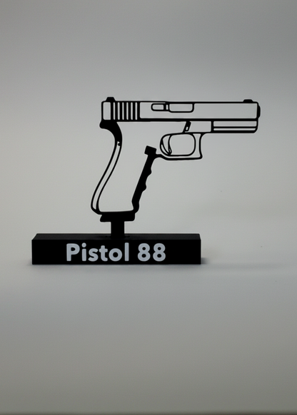 Glock 17 / Pistol 88 — 3D Printed Scale Silhouette