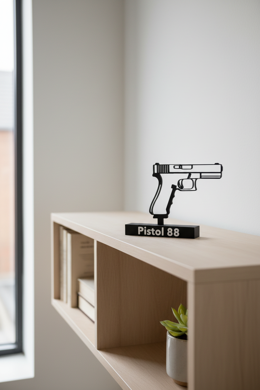 Glock 17 / Pistol 88 — 3D Printed Scale Silhouette
