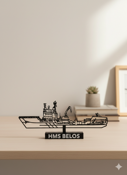 HMS Belos – Swedish Submarine Rescue Vessel - 3D Printed Scale Model