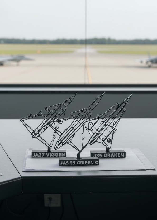 Swedish Fighter Jets - Bundle Pack - 3D Printed Scale Model