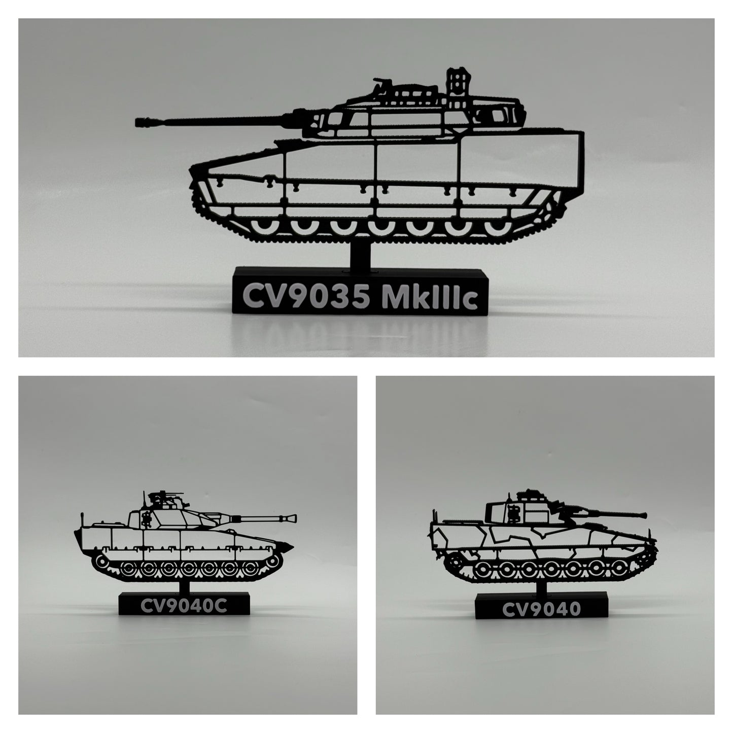 CV90 Bundle Pack - CV9040A - CV9040C - CV9035MKIIIc -  3D Printed Scale Models
