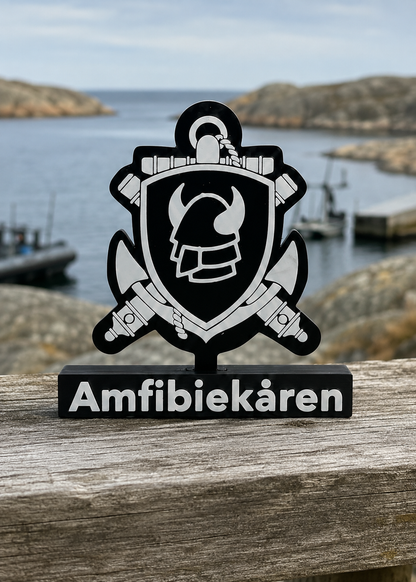 Amfibiekåren Emblem – Torleif & Anchor (3D Printed)