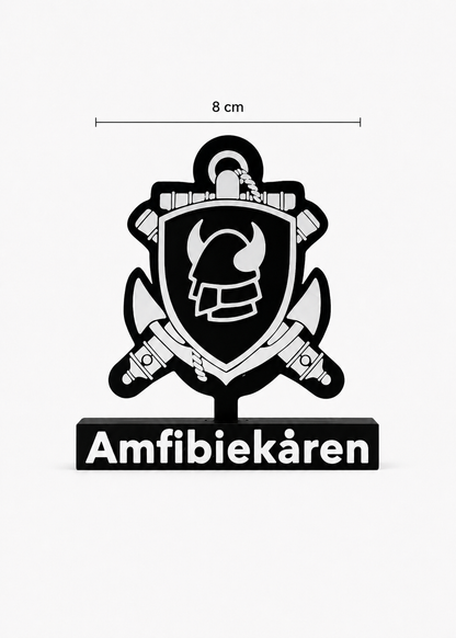 Amfibiekåren Emblem – Torleif & Anchor (3D Printed)