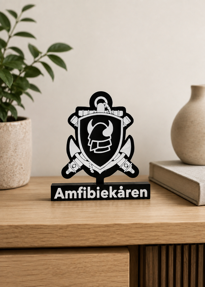 Amfibiekåren Emblem – Torleif & Anchor (3D Printed)