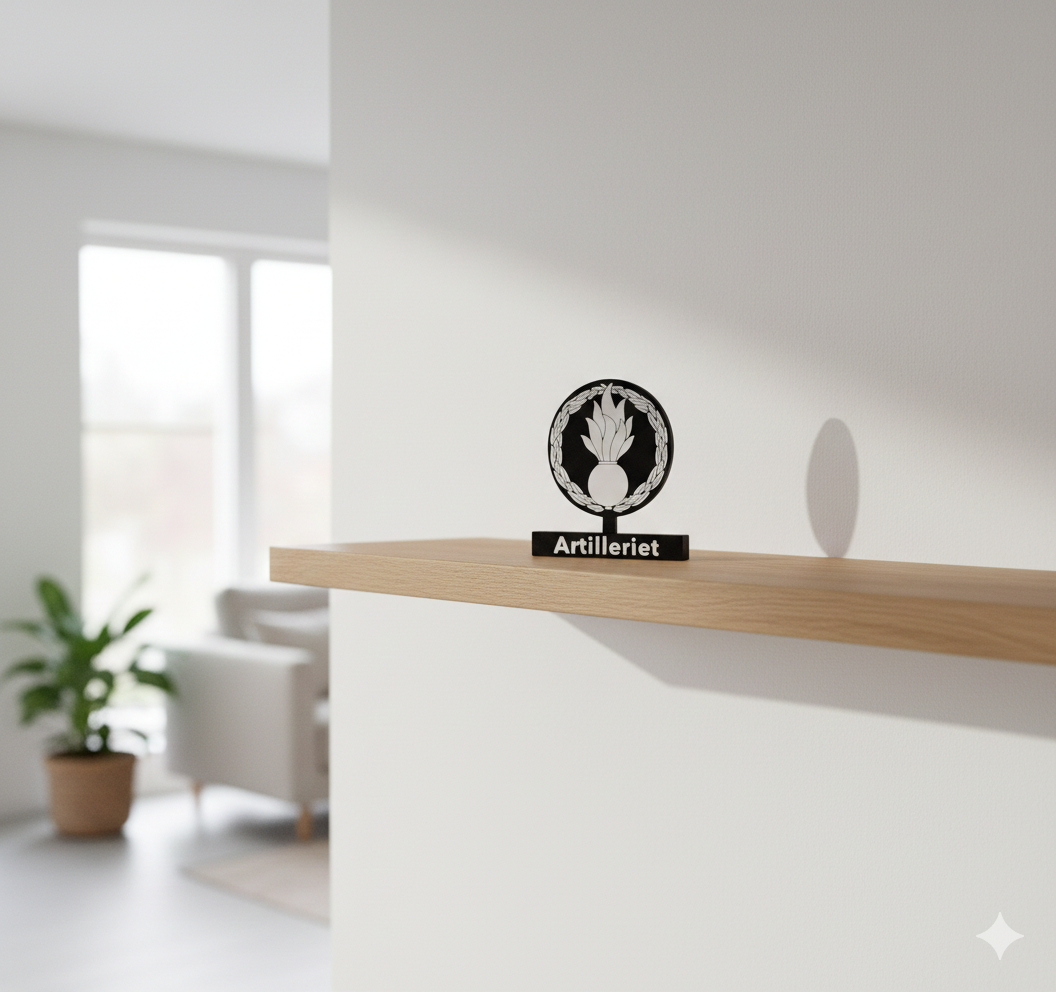 Swedish Artillery Emblem – 3D Printed (Artilleriet)