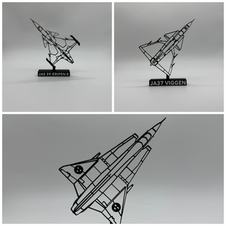 Swedish Fighter Jets Trio – JAS 39 Gripen E, JA37 Viggen & J35 Draken