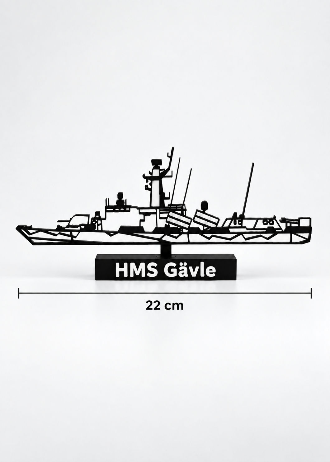 Gävle-klass korvett – Svenskt marint krigsfartyg - 3D-printad skalmodell