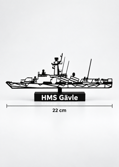 Gävle-klass korvett – Svenskt marint krigsfartyg - 3D-printad skalmodell