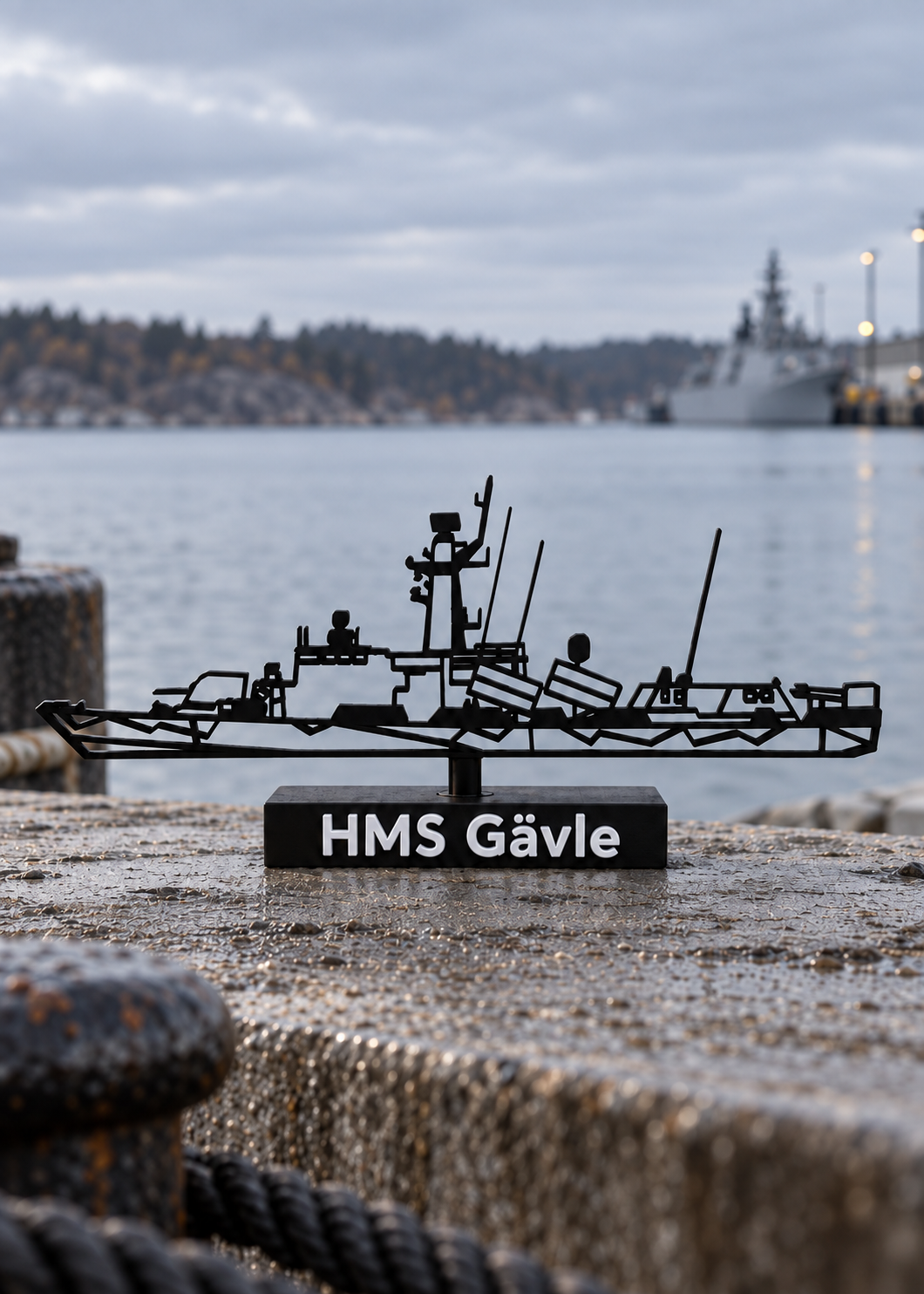 Gävle-klass korvett – Svenskt marint krigsfartyg - 3D-printad skalmodell