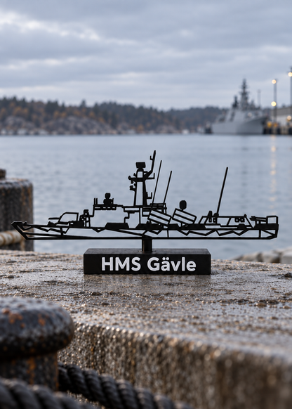 Gävle-klass korvett – Svenskt marint krigsfartyg - 3D-printad skalmodell