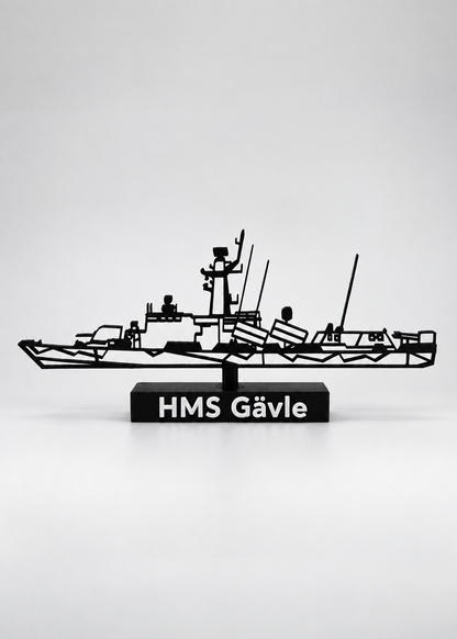 Gävle-klass korvett – Svenskt marint krigsfartyg - 3D-printad skalmodell