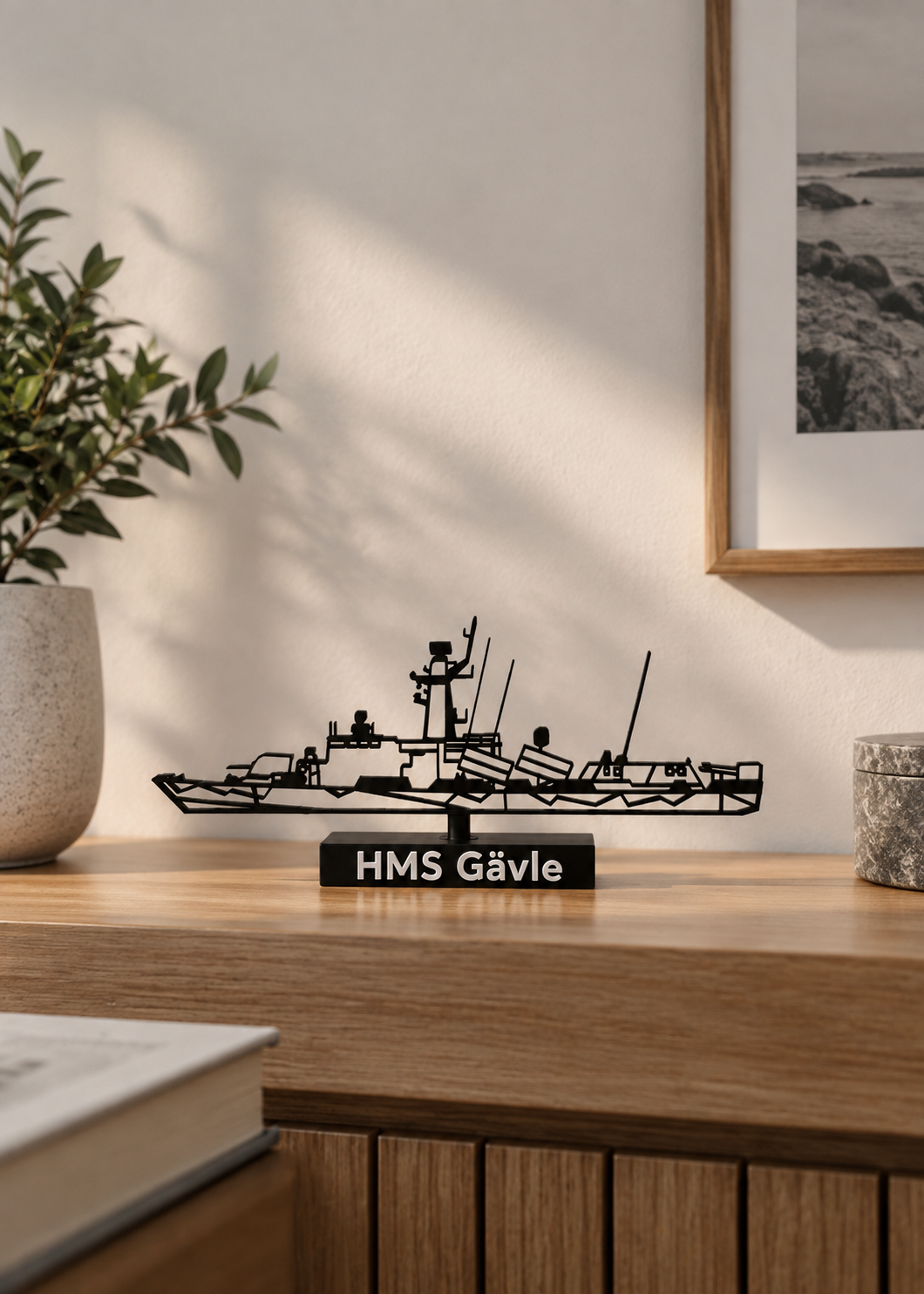 Gävle-klass korvett – Svenskt marint krigsfartyg - 3D-printad skalmodell