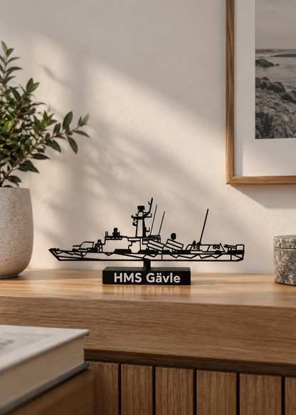Gävle-klass korvett – Svenskt marint krigsfartyg - 3D-printad skalmodell