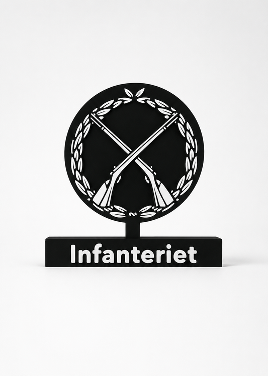 Infanteriet – Swedish Infantry Emblem - 3D printed scale model