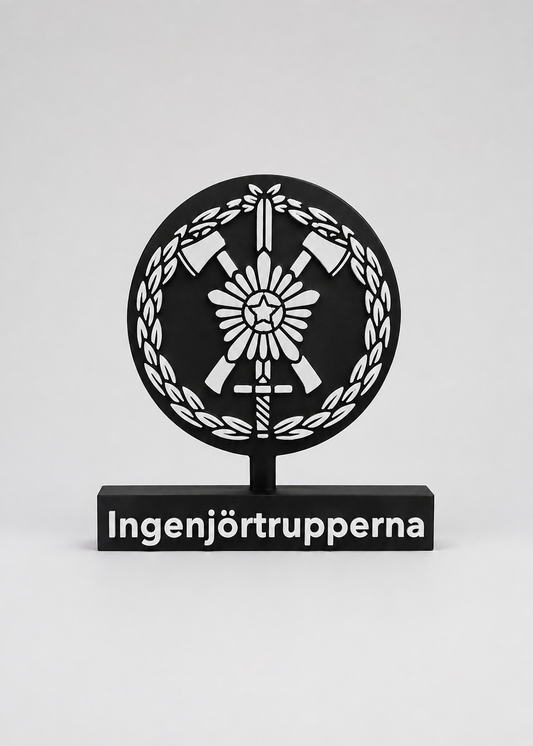 Engineer Troops Emblem – Ingenjörtrupperna (3D Printed)