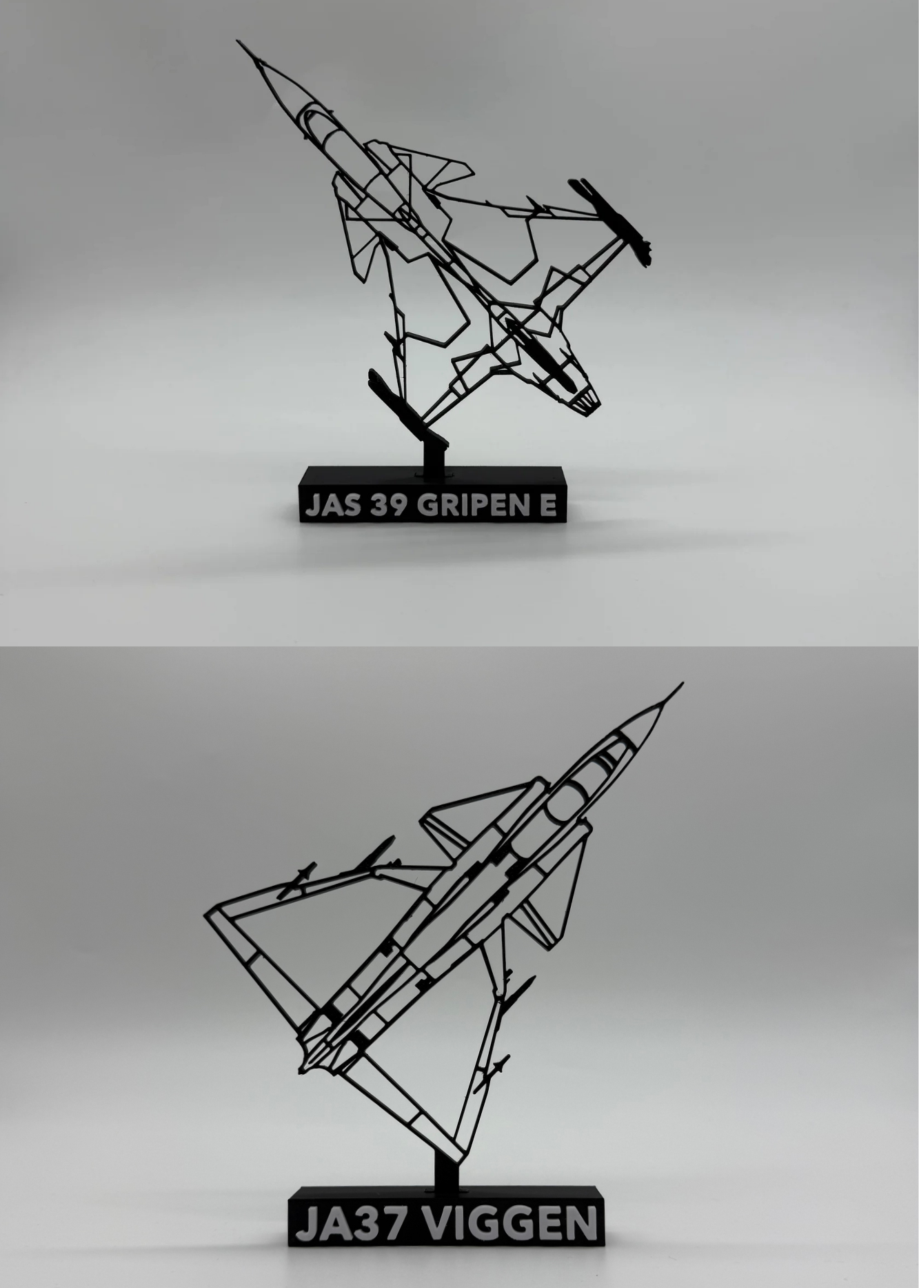 Gripen + Viggen Duo Pack – 3D Printed Scale Models