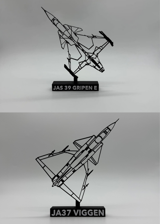 Gripen + Viggen Duo Pack – 3D Printed Scale Models