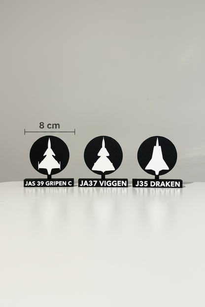 Swedish Fighter Jets Emblem - Bundle Pack