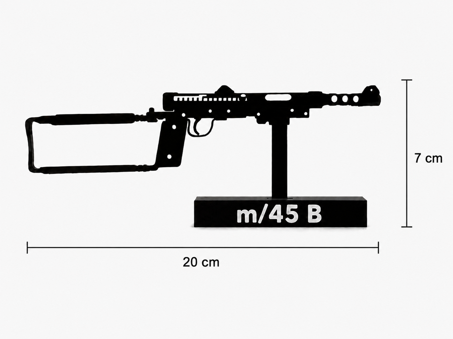 M45 “Bertil” (kpist) – Swedish Submachine Gun (3D Printed Model)