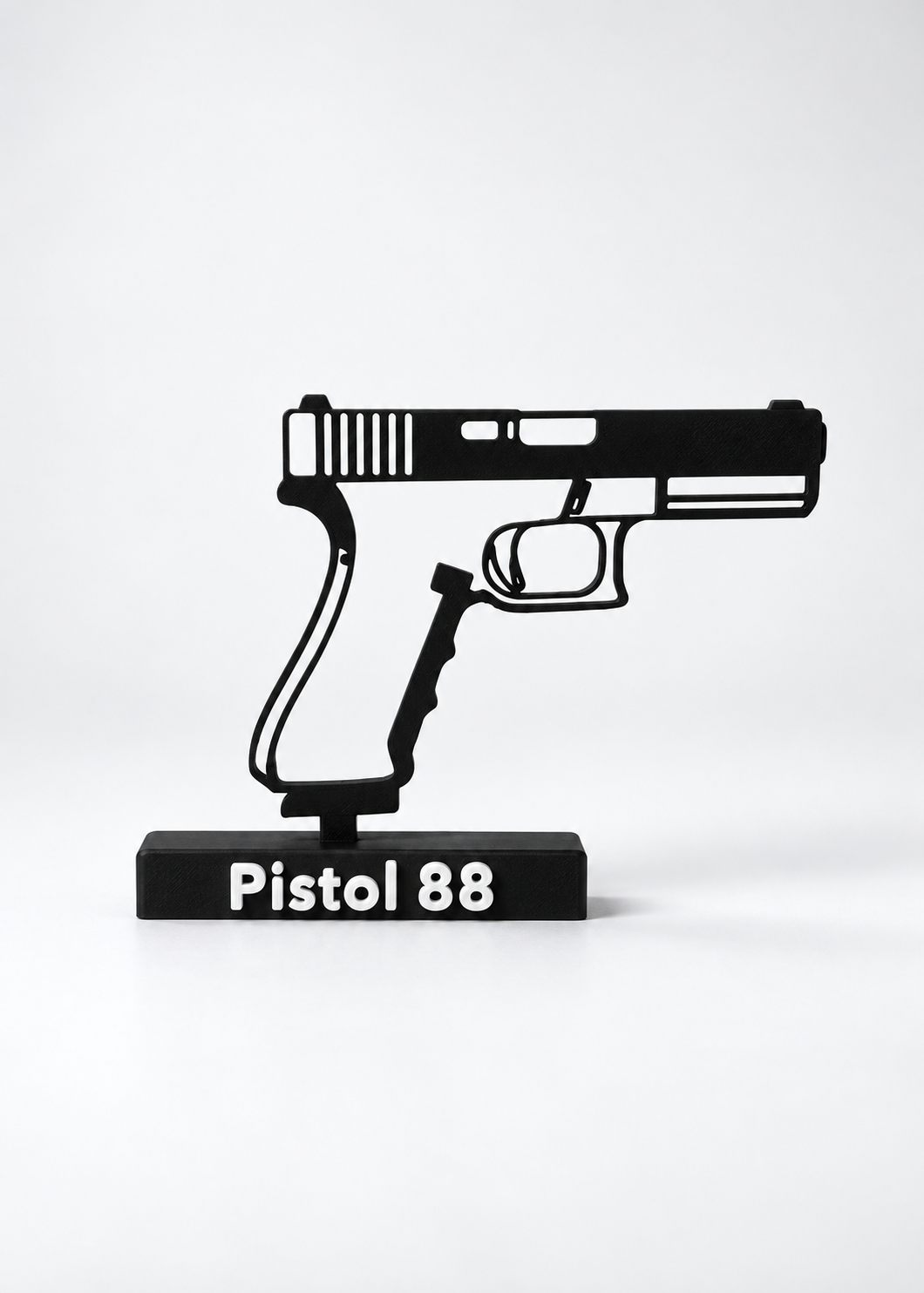 Glock 17 / Pistol 88 — 3D Printed Scale Silhouette