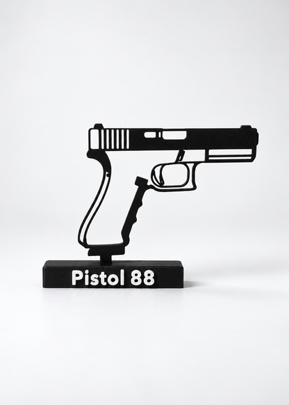 Glock 17 / Pistol 88 — 3D Printed Scale Silhouette