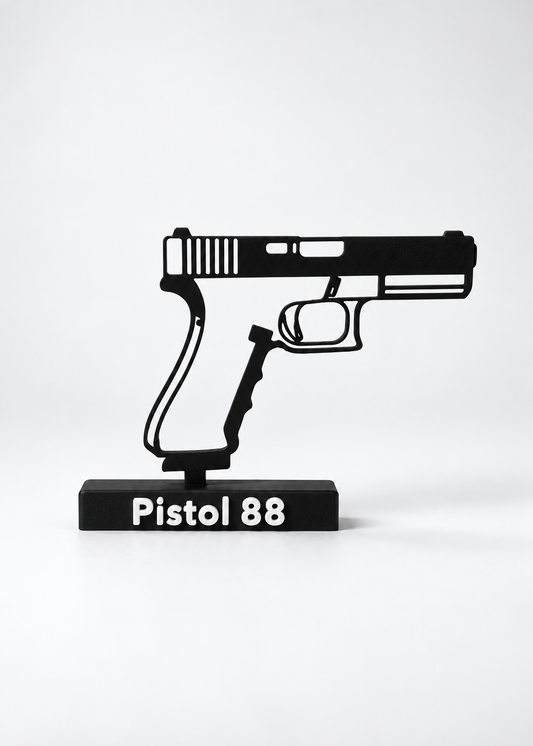 Glock 17 / Pistol 88 — 3D Printed Scale Silhouette
