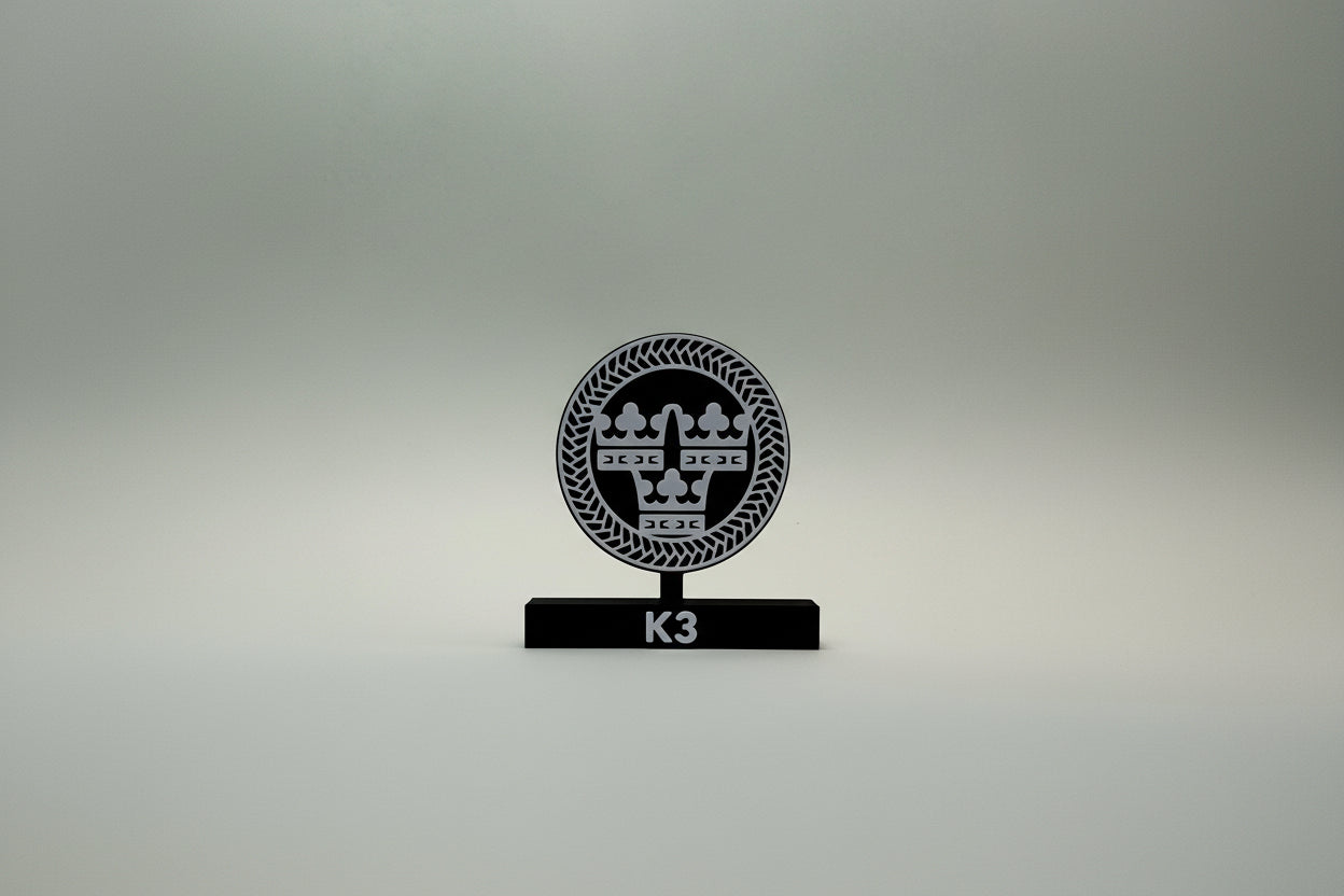 K3 Emblem – Livregementets Husarer (3D Printed)
