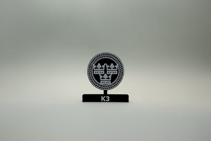 K3 Emblem – Livregementets Husarer (3D Printed)